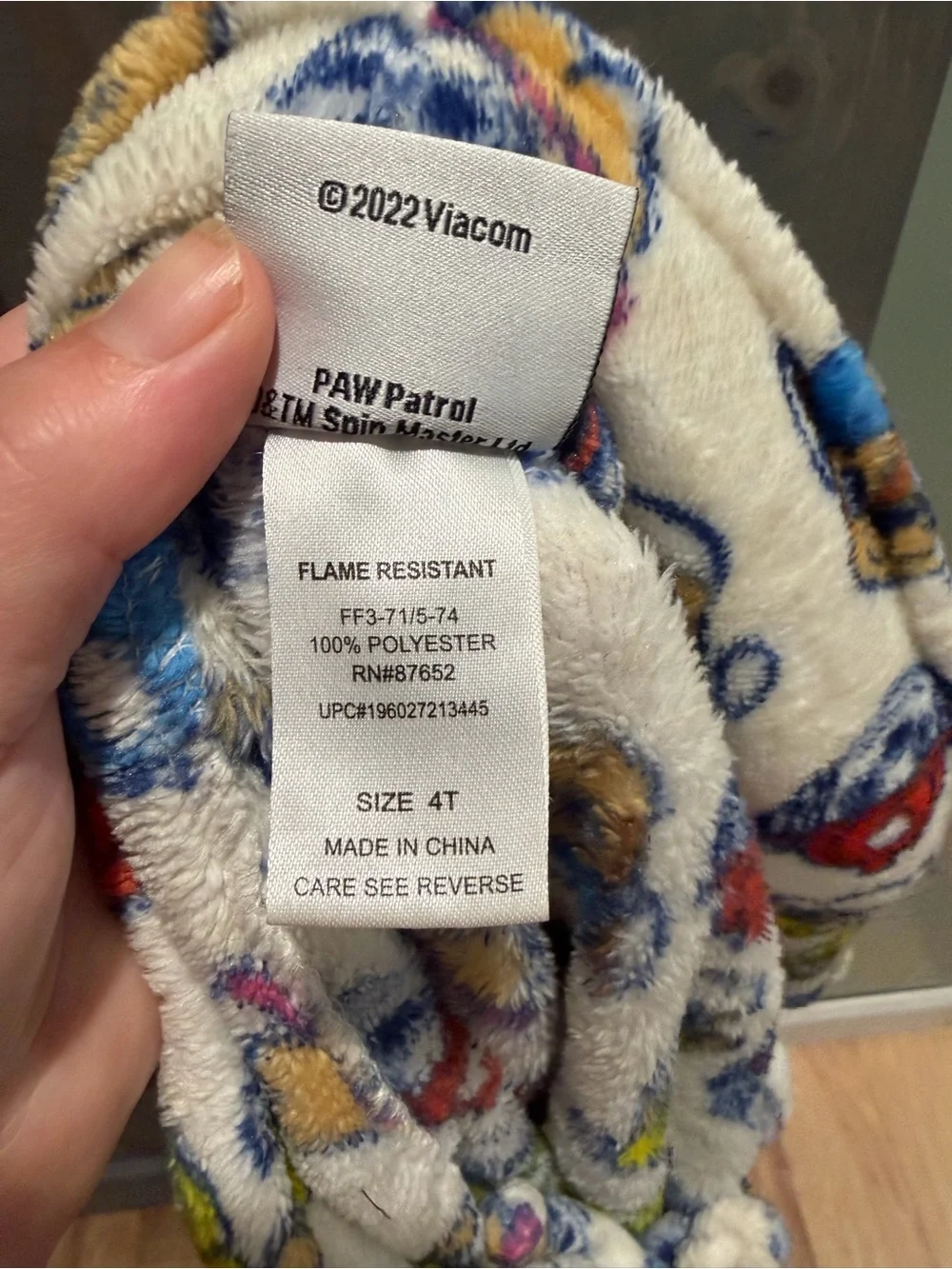 Nickelodeon Paw Patrol Plush Fleece Robe Size 4T
